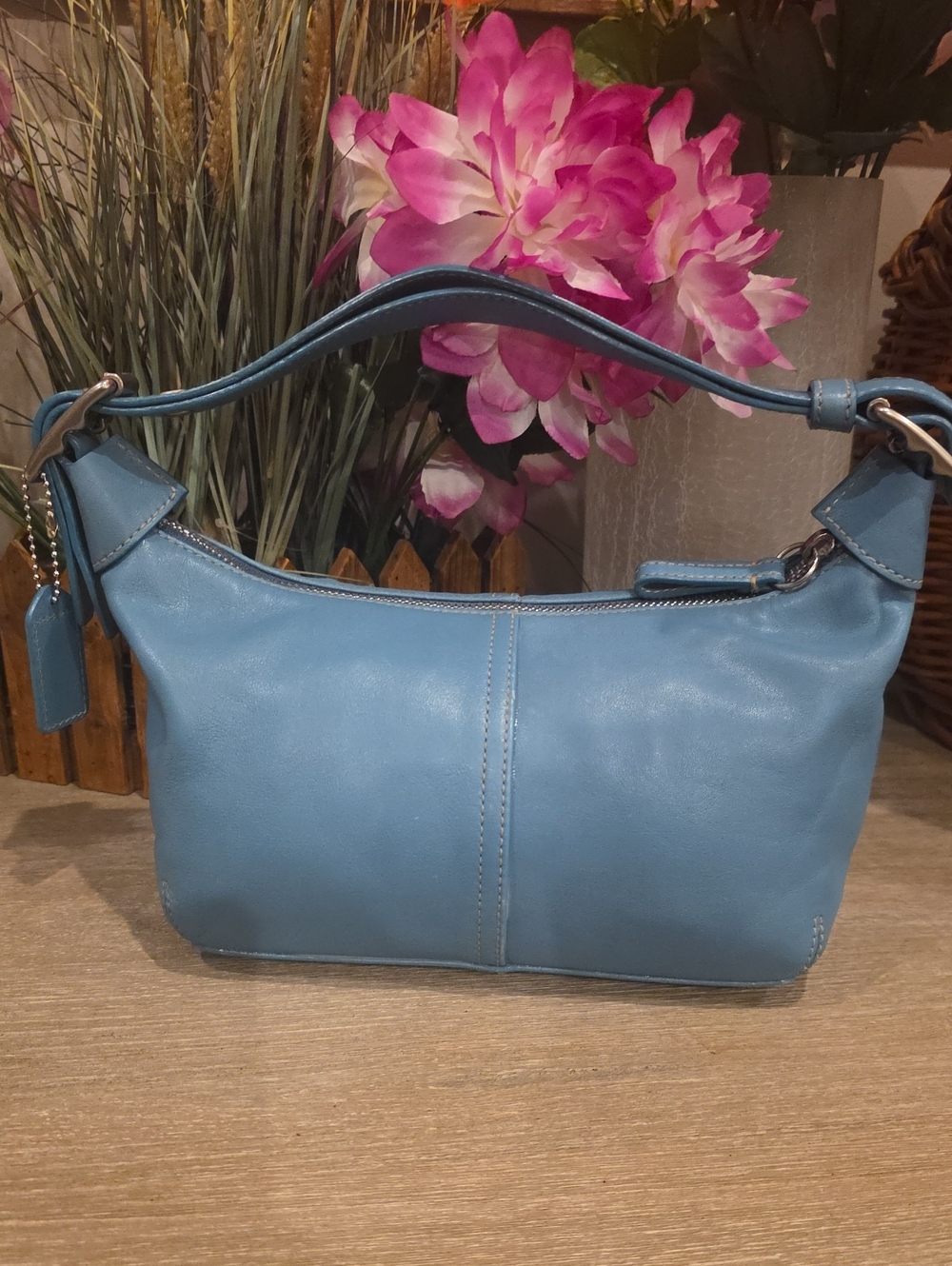 Coach Vintage Demi Hobo In Pool Blue #9564